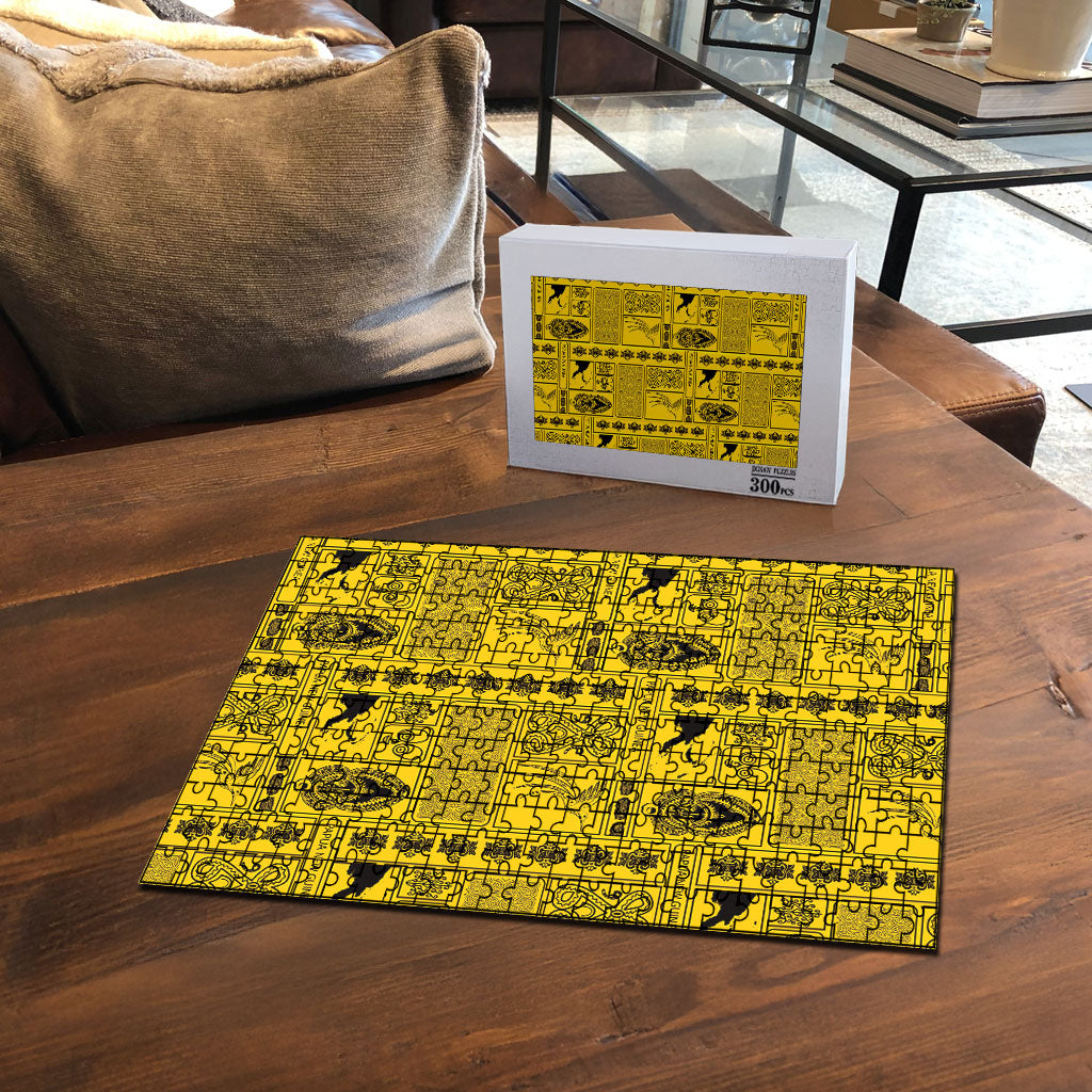 Papua New Guinea Heritage Motif Puzzle Yellow Version LT05 - Polynesian Pride