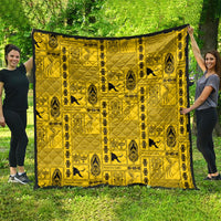 Papua New Guinea Heritage Motif Quilt Yellow Version LT05 - Polynesian Pride
