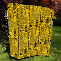 Papua New Guinea Heritage Motif Quilt Yellow Version LT05 - Polynesian Pride