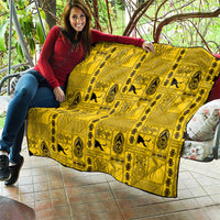 Papua New Guinea Heritage Motif Quilt Yellow Version LT05 - Polynesian Pride