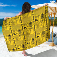 Papua New Guinea Heritage Motif Sarong Yellow Version LT05 One Size 44 x 66 inches Yellow - Polynesian Pride