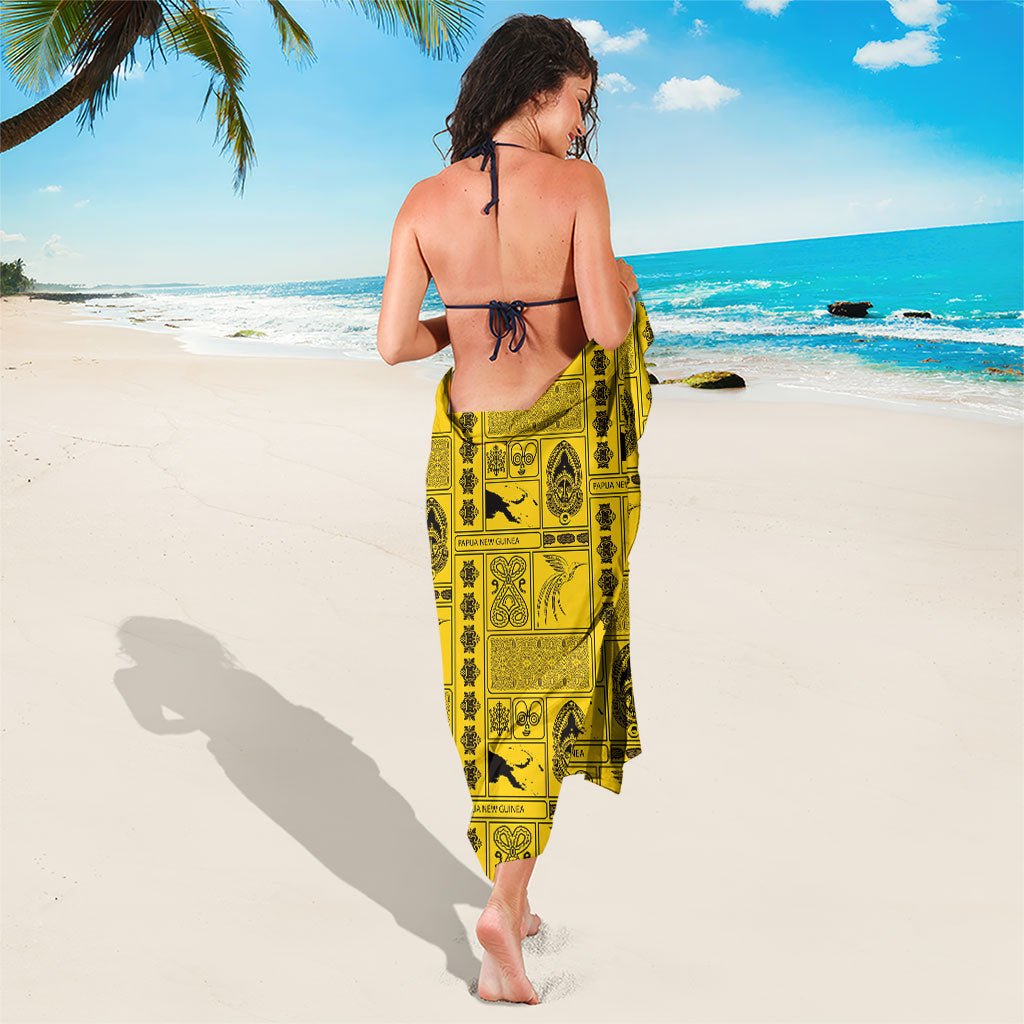 Papua New Guinea Heritage Motif Sarong Yellow Version LT05 - Polynesian Pride
