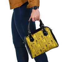 Papua New Guinea Heritage Motif Shoulder Handbag Yellow Version LT05 - Polynesian Pride