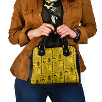 Papua New Guinea Heritage Motif Shoulder Handbag Yellow Version LT05 - Polynesian Pride