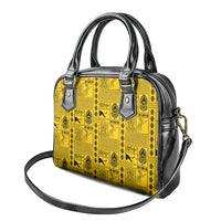 Papua New Guinea Heritage Motif Shoulder Handbag Yellow Version LT05 - Polynesian Pride