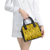 Papua New Guinea Heritage Motif Shoulder Handbag Yellow Version LT05 - Polynesian Pride