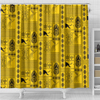 Papua New Guinea Heritage Motif Shower Curtain Yellow Version LT05 - Polynesian Pride