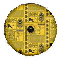 Papua New Guinea Heritage Motif Spare Tire Cover Yellow Version LT05 - Polynesian Pride