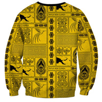 Papua New Guinea Heritage Motif Sweatshirt Yellow Version LT05 - Polynesian Pride
