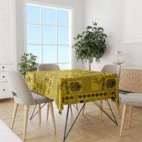 Papua New Guinea Heritage Motif Tablecloth Yellow Version LT05 - Polynesian Pride