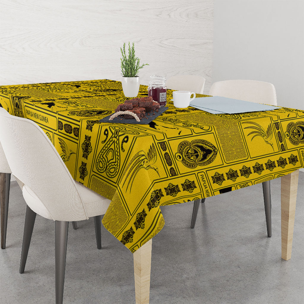Papua New Guinea Heritage Motif Tablecloth Yellow Version LT05 - Polynesian Pride