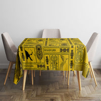 Papua New Guinea Heritage Motif Tablecloth Yellow Version LT05 - Polynesian Pride