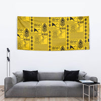 Papua New Guinea Heritage Motif Tapestry Yellow Version LT05 - Polynesian Pride
