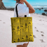 Papua New Guinea Heritage Motif Tote Bag Yellow Version LT05 - Polynesian Pride
