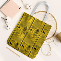 Papua New Guinea Heritage Motif Tote Bag Yellow Version LT05 White Strap One Size Yellow - Polynesian Pride