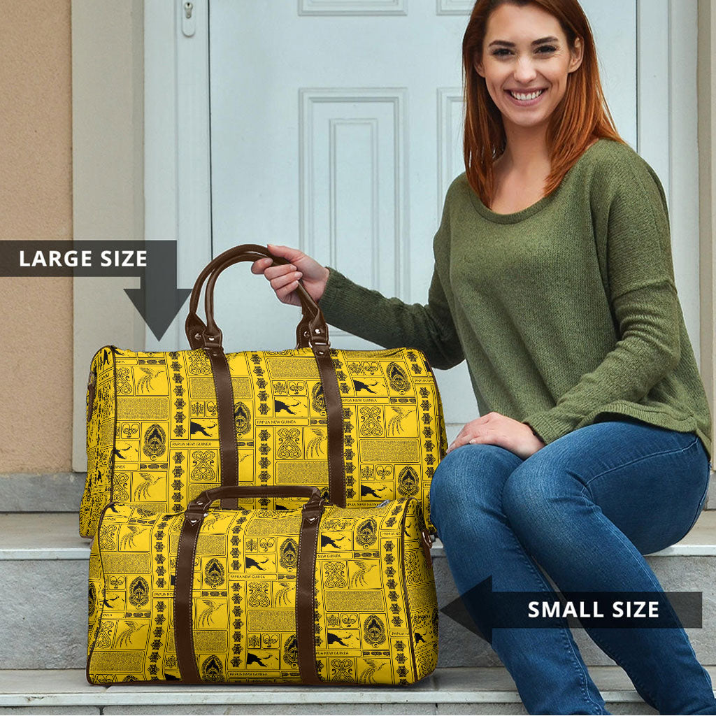 Papua New Guinea Heritage Motif Travel Bag Yellow Version LT05 - Polynesian Pride