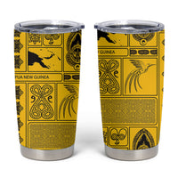 Papua New Guinea Heritage Motif Tumbler Cup Yellow Version LT05 Yellow - Polynesian Pride