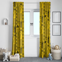 Papua New Guinea Heritage Motif Window Curtain Yellow Version LT05 - Polynesian Pride