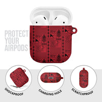 Papua New Guinea Heritage Motif AirPods Case Red Version LT05 - Polynesian Pride