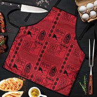 Papua New Guinea Heritage Motif Apron Red Version LT05 Red - Polynesian Pride