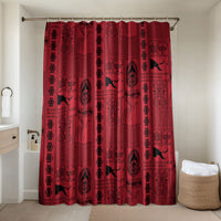 Papua New Guinea Heritage Motif Bathroom Set Red Version LT05 Shower Curtain Only Red - Polynesian Pride