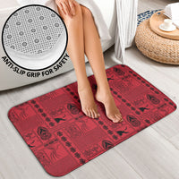 Papua New Guinea Heritage Motif Bathroom Set Red Version LT05 - Polynesian Pride
