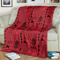 Papua New Guinea Heritage Motif Blanket Red Version LT05 - Polynesian Pride