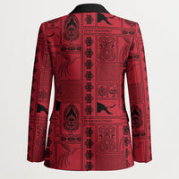 Papua New Guinea Heritage Motif Blazer Red Version LT05 - Polynesian Pride
