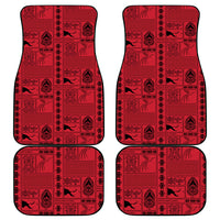 Papua New Guinea Heritage Motif Car Mats Red Version LT05 - Polynesian Pride