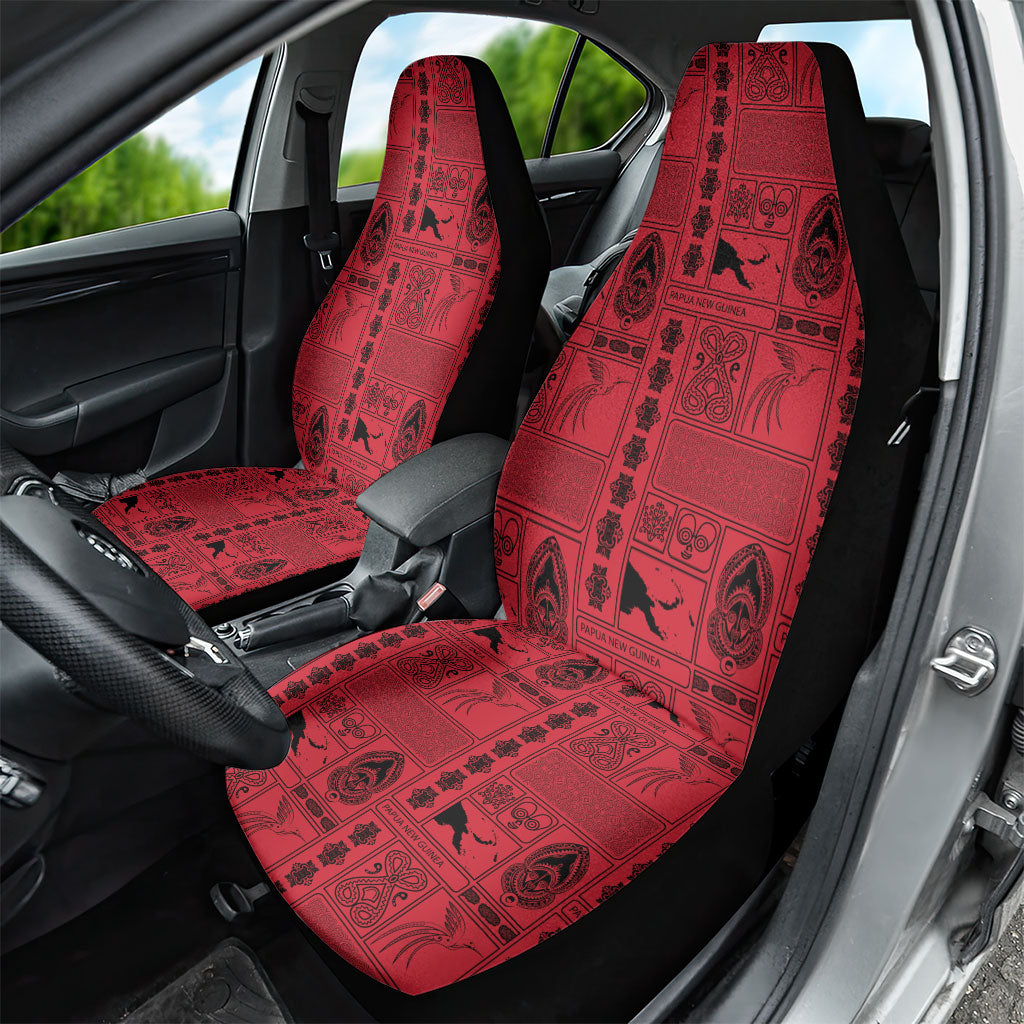 Papua New Guinea Heritage Motif Car Seat Cover Red Version LT05 - Polynesian Pride