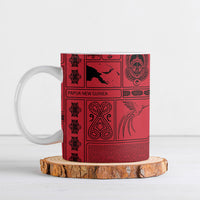 Papua New Guinea Heritage Motif Ceramic Mug Red Version LT05 Red - Polynesian Pride