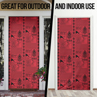 Papua New Guinea Heritage Motif Door Cover Red Version LT05 - Polynesian Pride