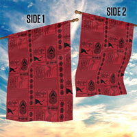 Papua New Guinea Heritage Motif Garden Flag Red Version LT05 - Polynesian Pride
