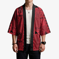 Papua New Guinea Heritage Motif Kimono Red Version LT05 - Polynesian Pride