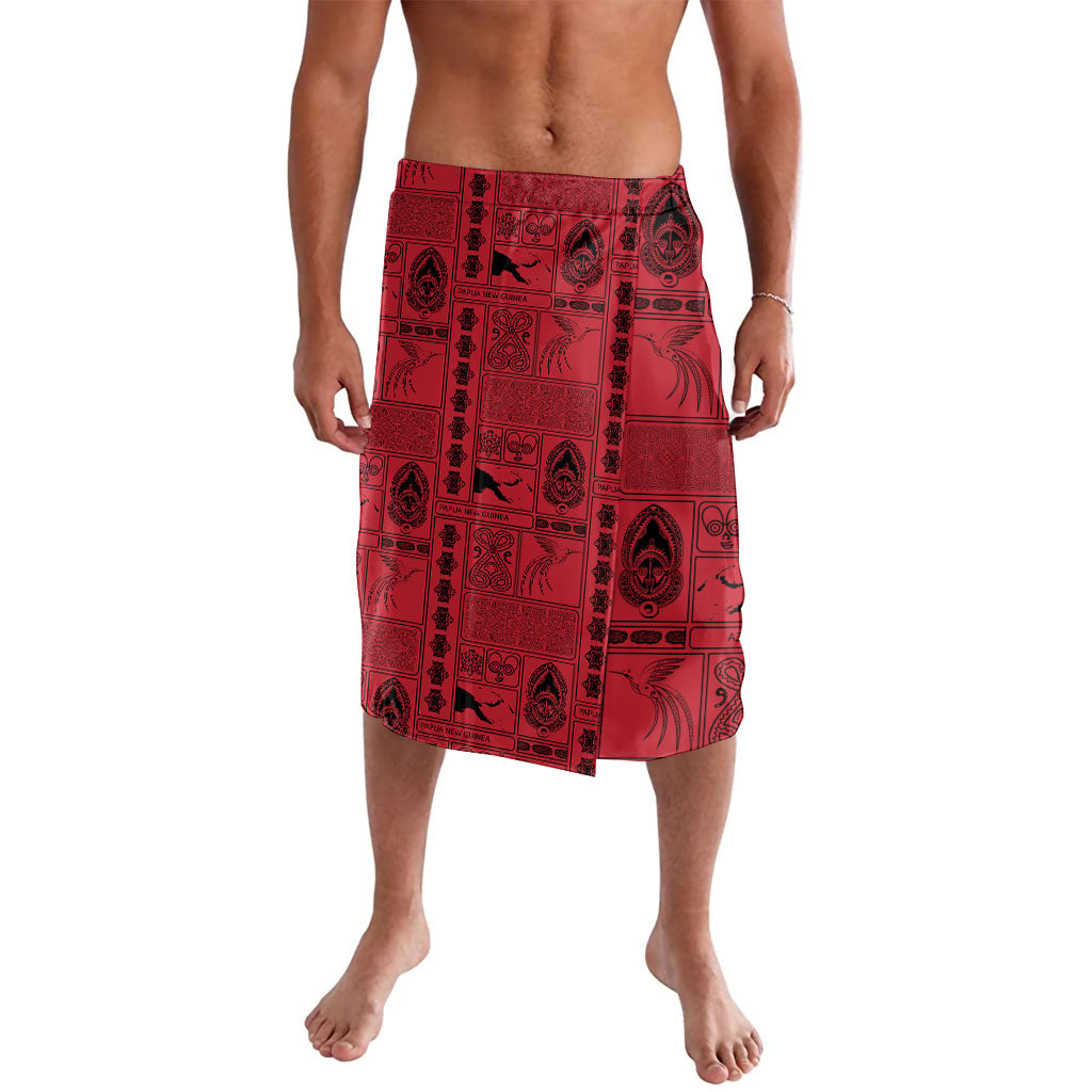 Papua New Guinea Heritage Motif Lavalava Red Version LT05 Red - Polynesian Pride