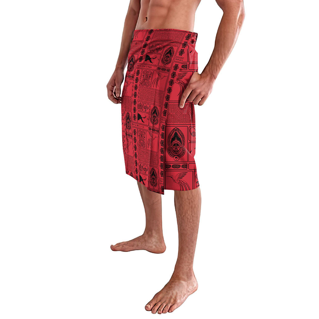 Papua New Guinea Heritage Motif Lavalava Red Version LT05 - Polynesian Pride