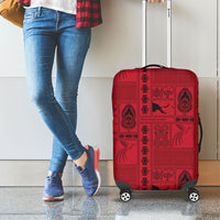 Papua New Guinea Heritage Motif Luggage Cover Red Version LT05 - Polynesian Pride