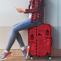 Papua New Guinea Heritage Motif Luggage Cover Red Version LT05 - Polynesian Pride