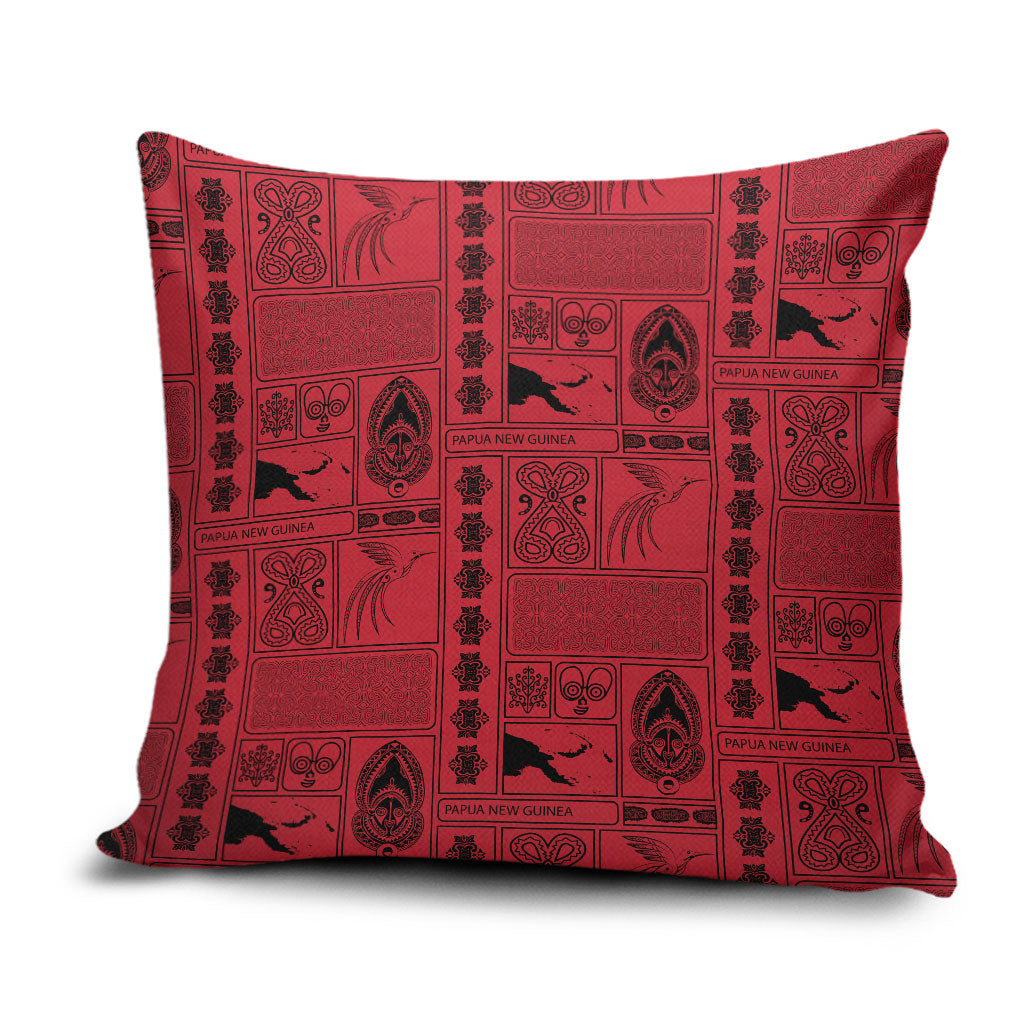 Papua New Guinea Heritage Motif Pillow Cover Red Version LT05 Red - Polynesian Pride