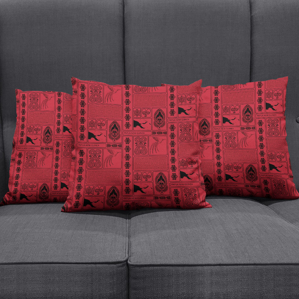 Papua New Guinea Heritage Motif Pillow Cover Red Version LT05 - Polynesian Pride