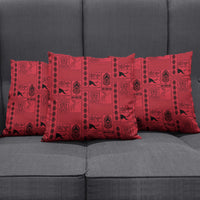 Papua New Guinea Heritage Motif Pillow Cover Red Version LT05 - Polynesian Pride