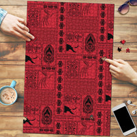 Papua New Guinea Heritage Motif Puzzle Red Version LT05 Red - Polynesian Pride