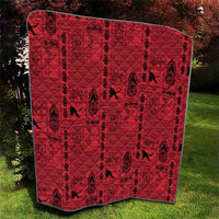 Papua New Guinea Heritage Motif Quilt Red Version LT05 - Polynesian Pride