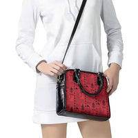 Papua New Guinea Heritage Motif Shoulder Handbag Red Version LT05 - Polynesian Pride
