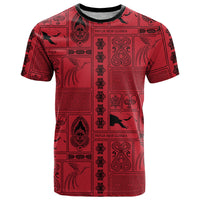 Papua New Guinea Heritage Motif T Shirt Red Version LT05 Red - Polynesian Pride