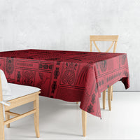 Papua New Guinea Heritage Motif Tablecloth Red Version LT05 - Polynesian Pride