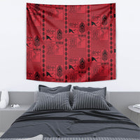 Papua New Guinea Heritage Motif Tapestry Red Version LT05 - Polynesian Pride