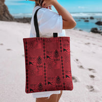Papua New Guinea Heritage Motif Tote Bag Red Version LT05 - Polynesian Pride