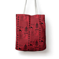 Papua New Guinea Heritage Motif Tote Bag Red Version LT05 - Polynesian Pride