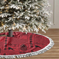 Papua New Guinea Heritage Motif Tree Skirt Red Version LT05 - Polynesian Pride